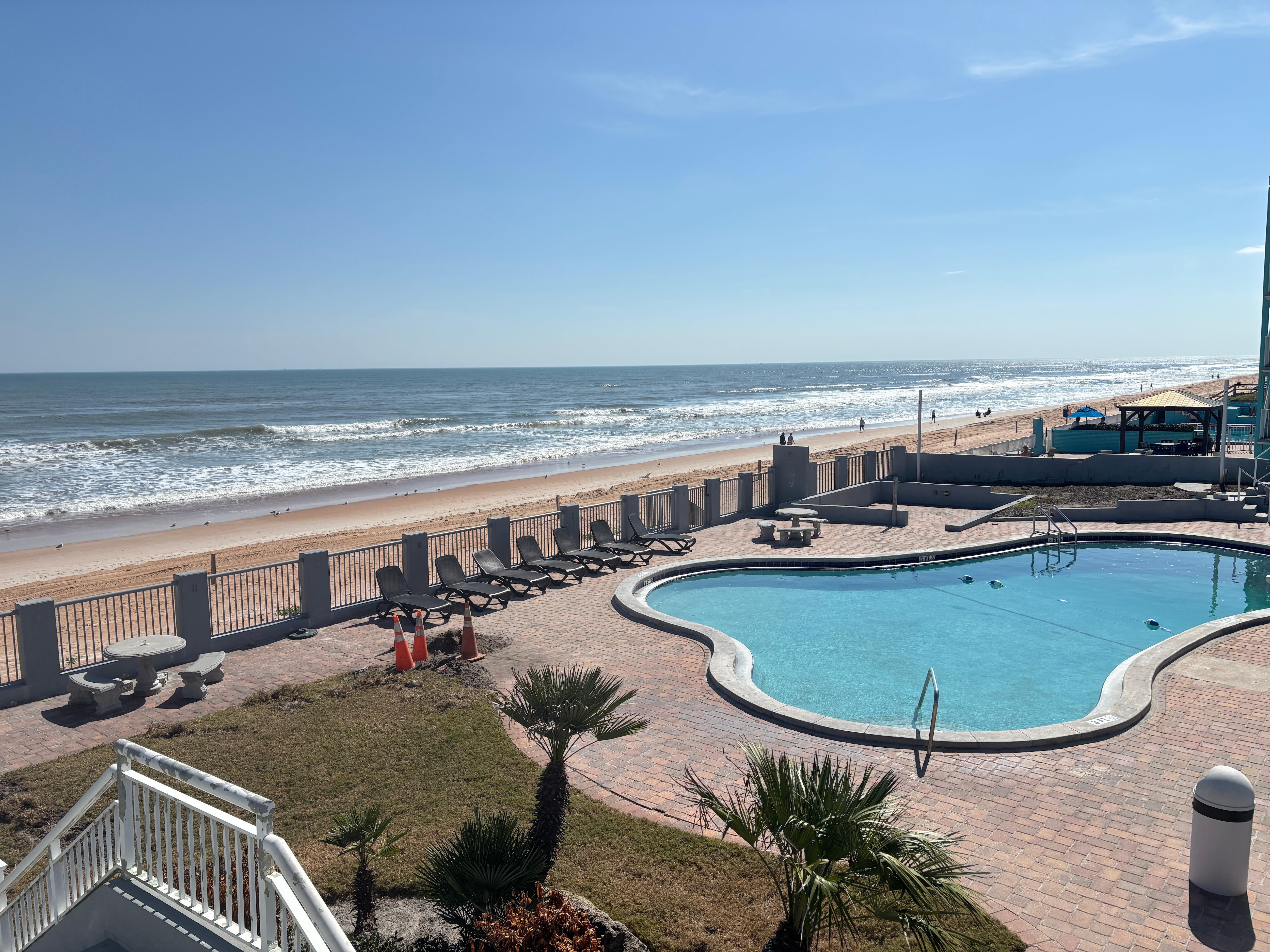 This picture was taken from the room