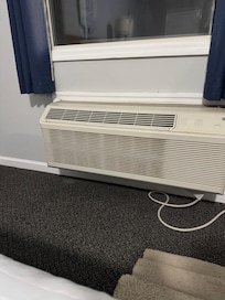 When we entered the room we were hit with the smell of mold, didn’t take long to see that the AC front was covered in mold and dust that it was blowing into the room