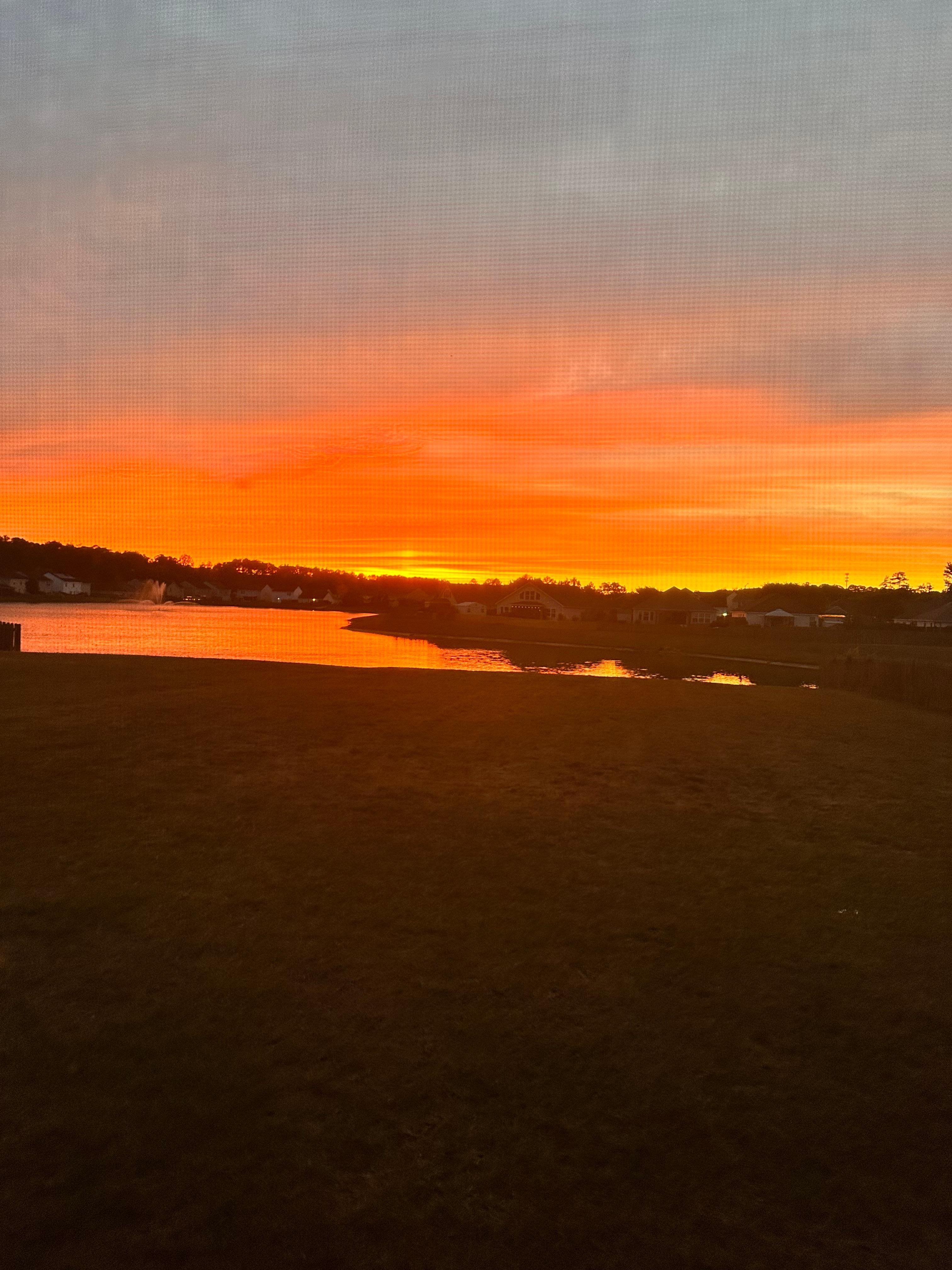 Sunset from the screened in patio.