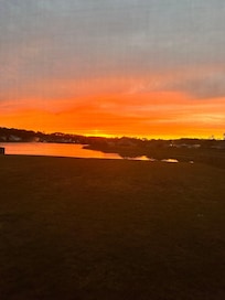 Sunset from the screened in patio.