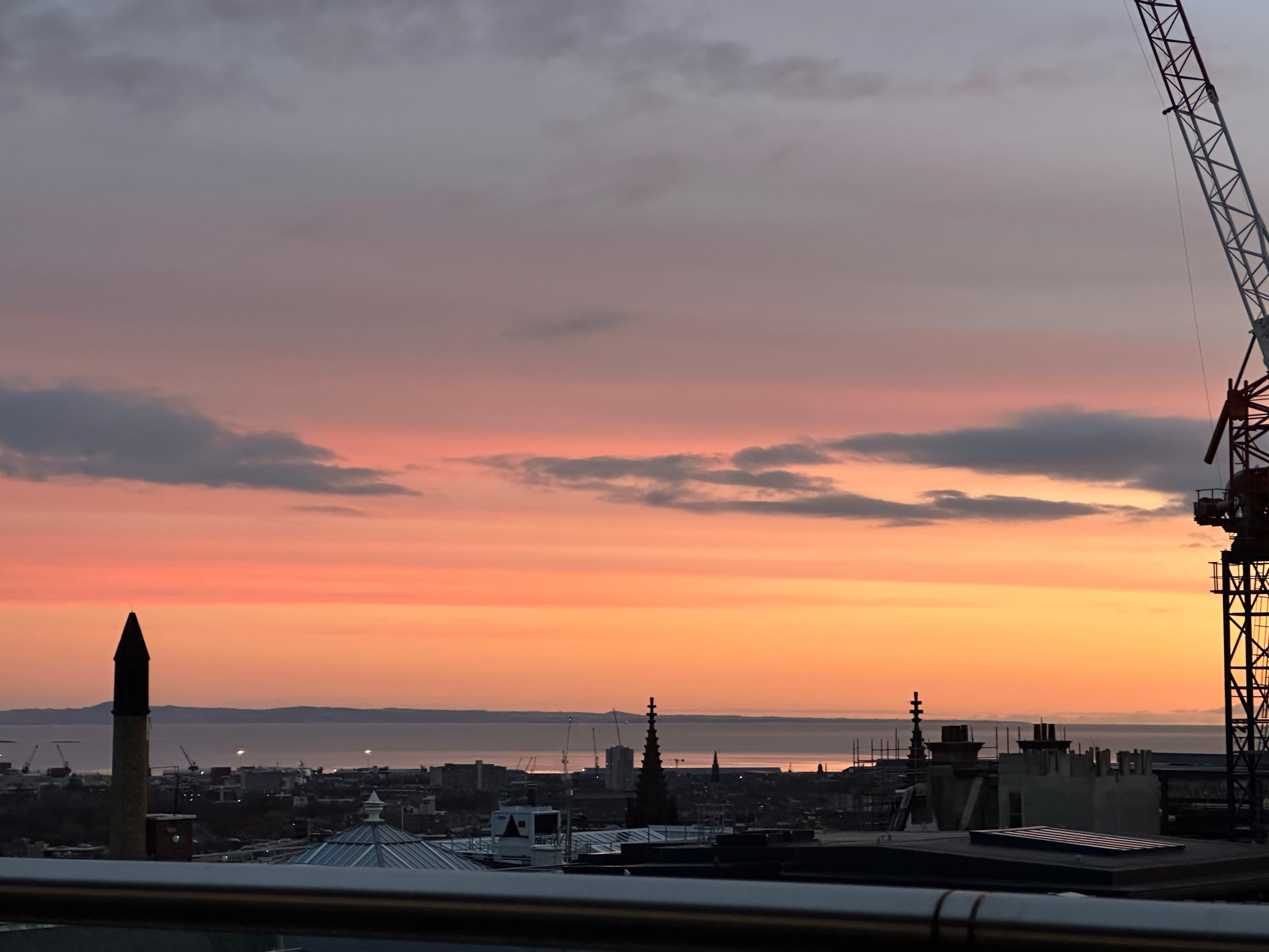 Sunrise from my top level balcony 