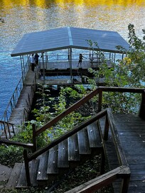 Deck & Fishing Barge off the 2 story house