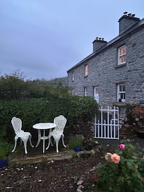 Garden on the side of the house.