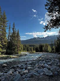 River beside lodge