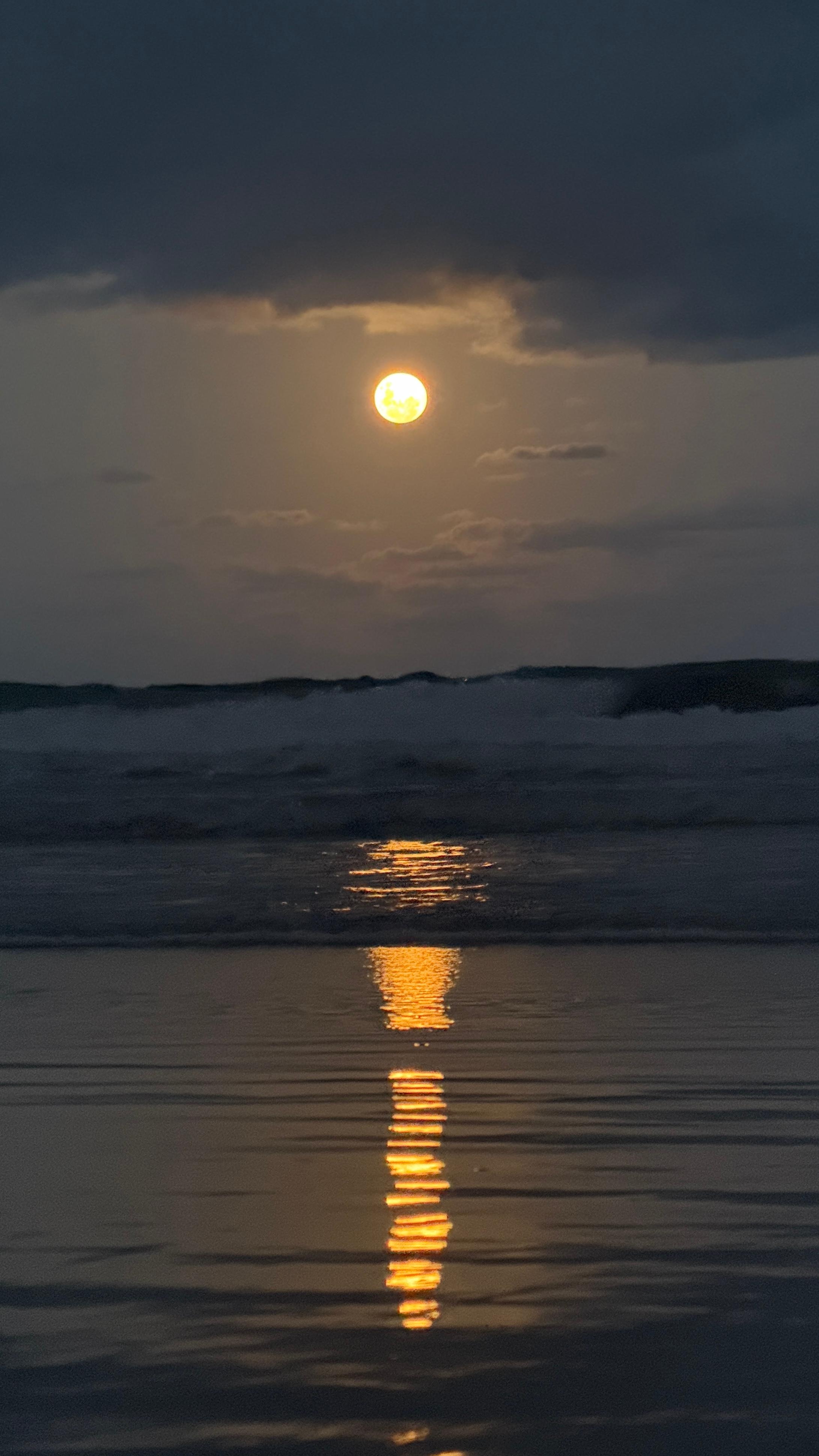 Moonrise from the beach
