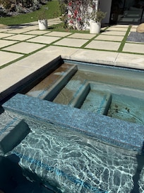 Spa and pool area as found during our stay.