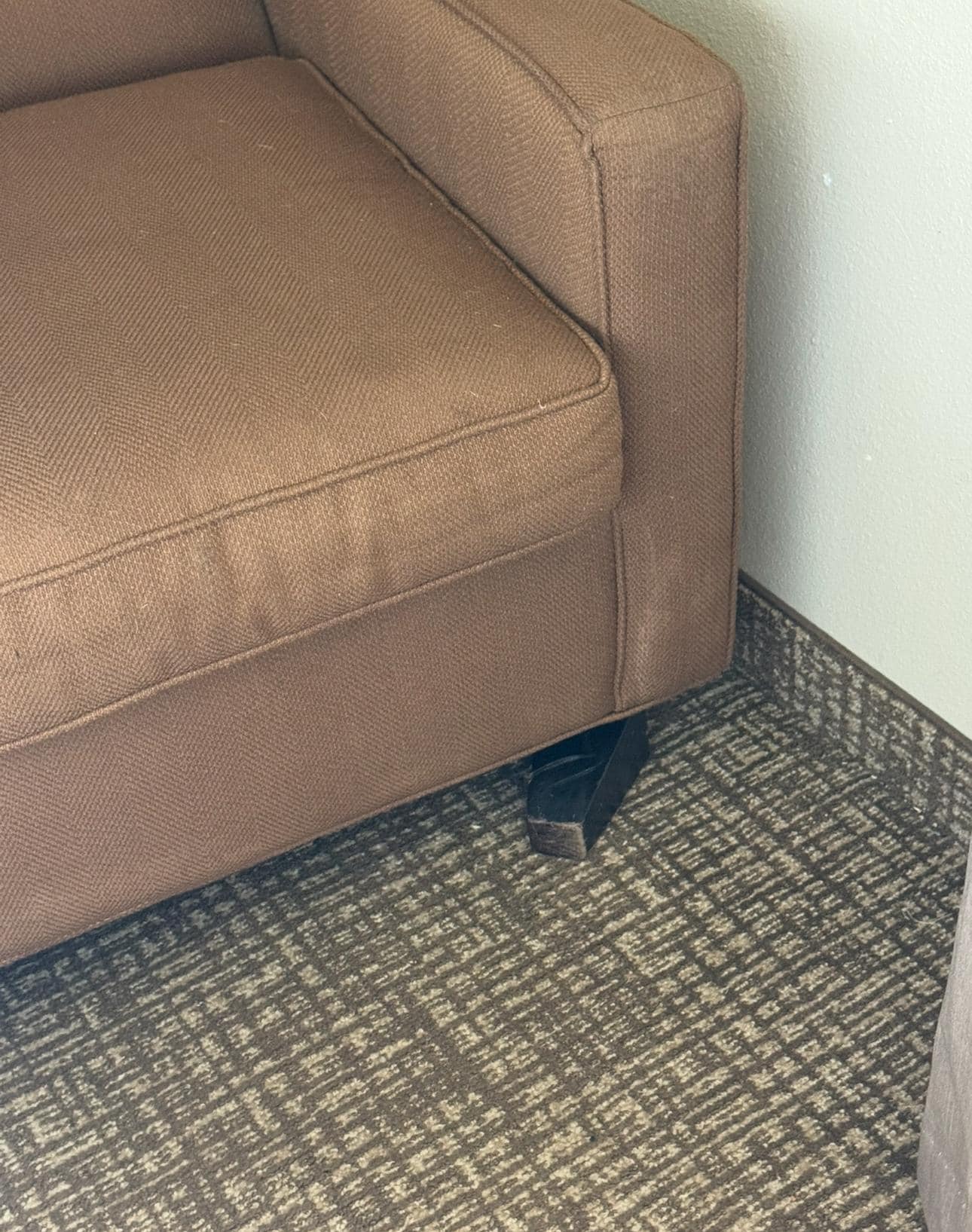 Broken chair in room