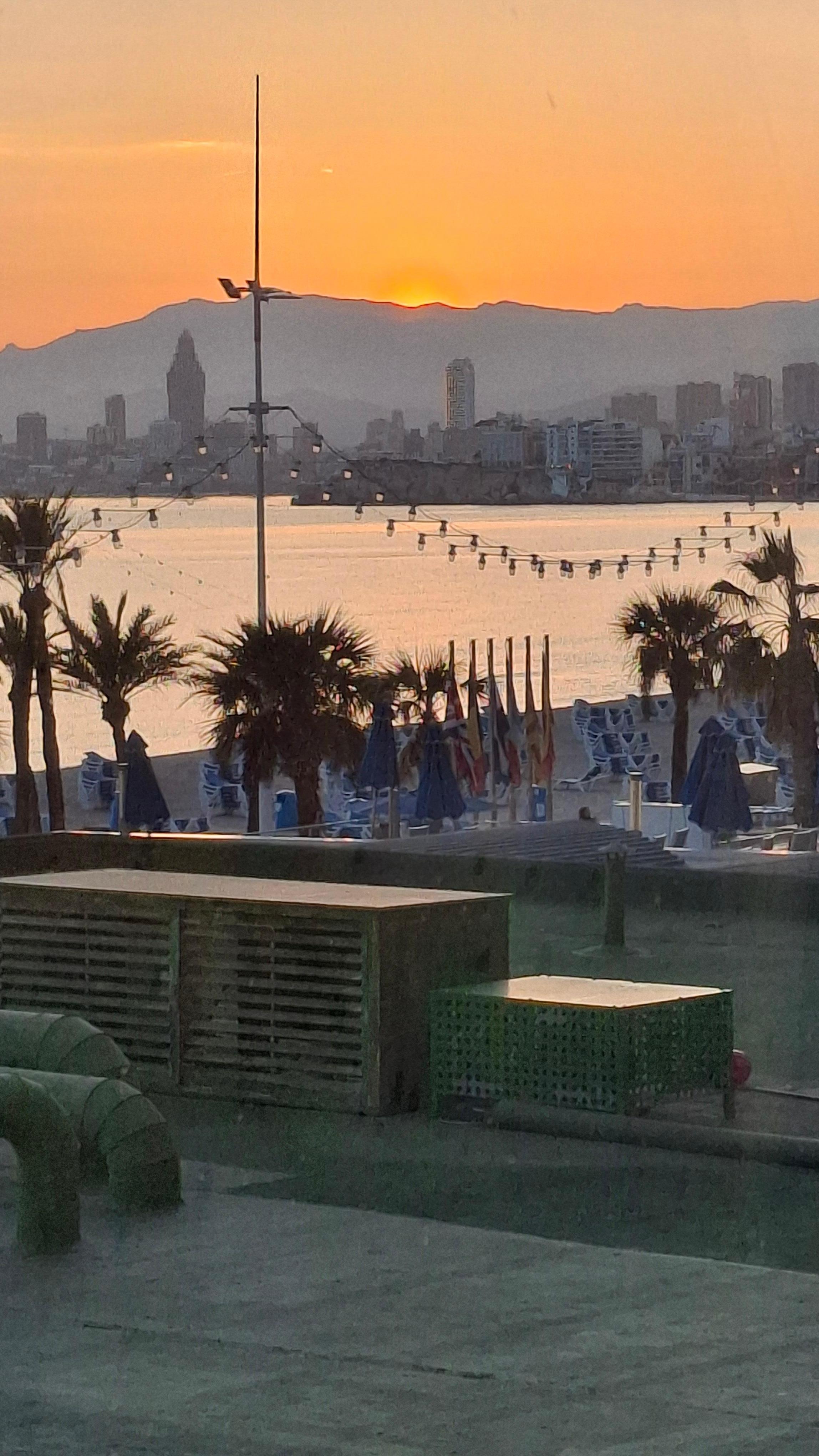 sunset from the apartment.