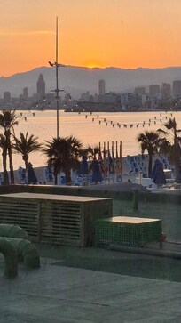 sunset from the apartment.