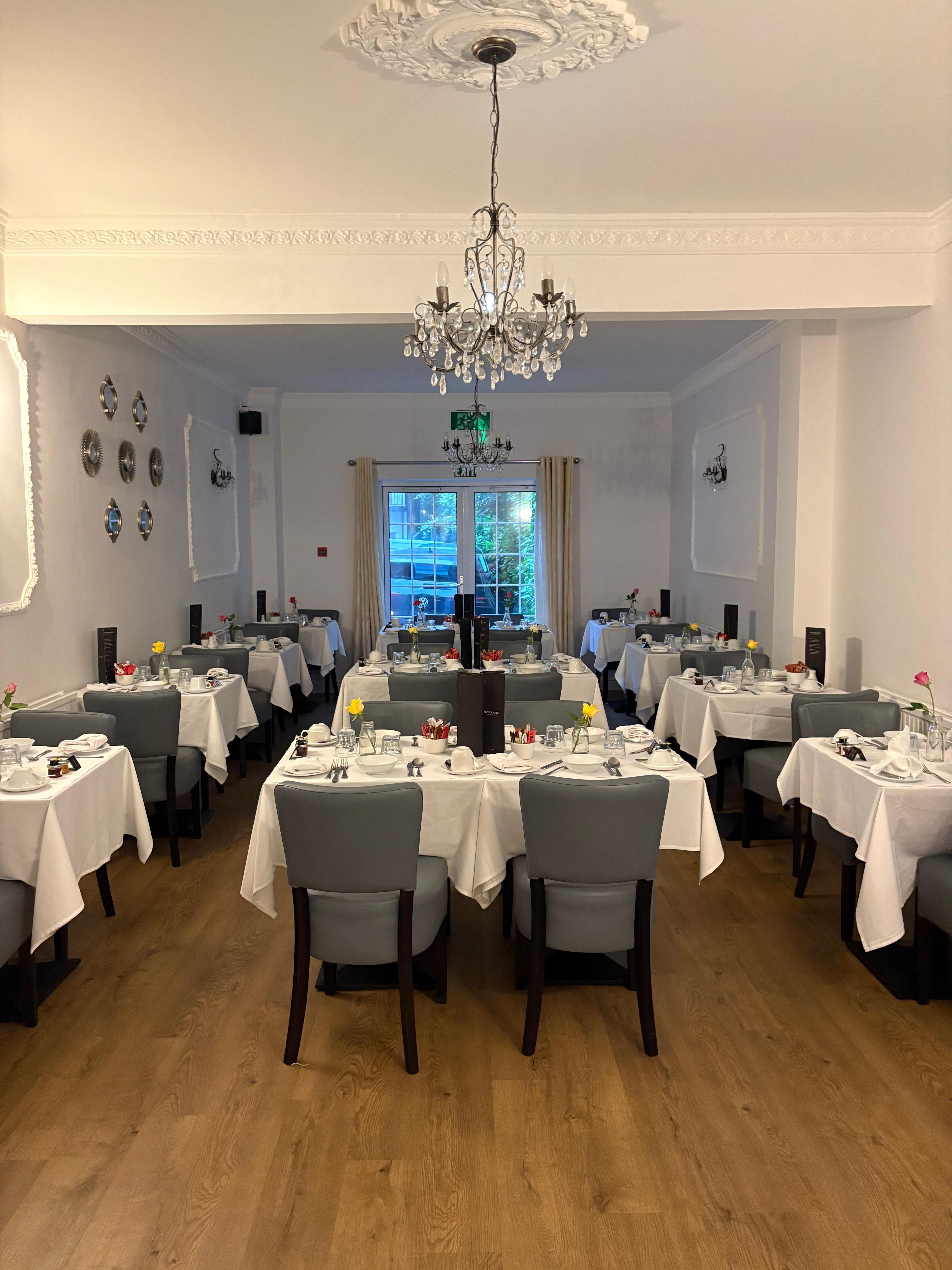 Dining room where breakfast is served 