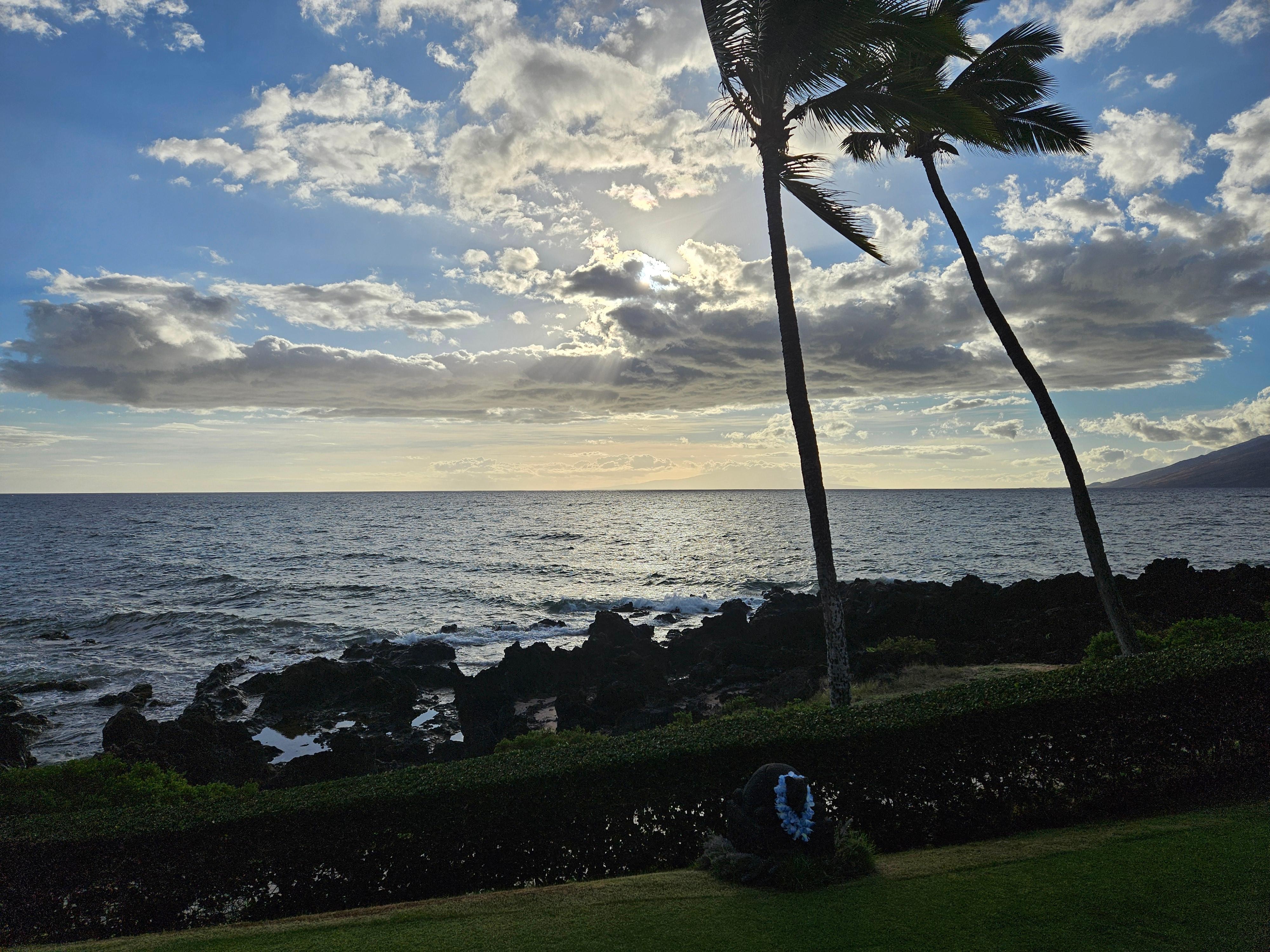 Sunset from the unit's personal lanai. You can hear the waves.
