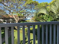 Having morning coffee on the lanai