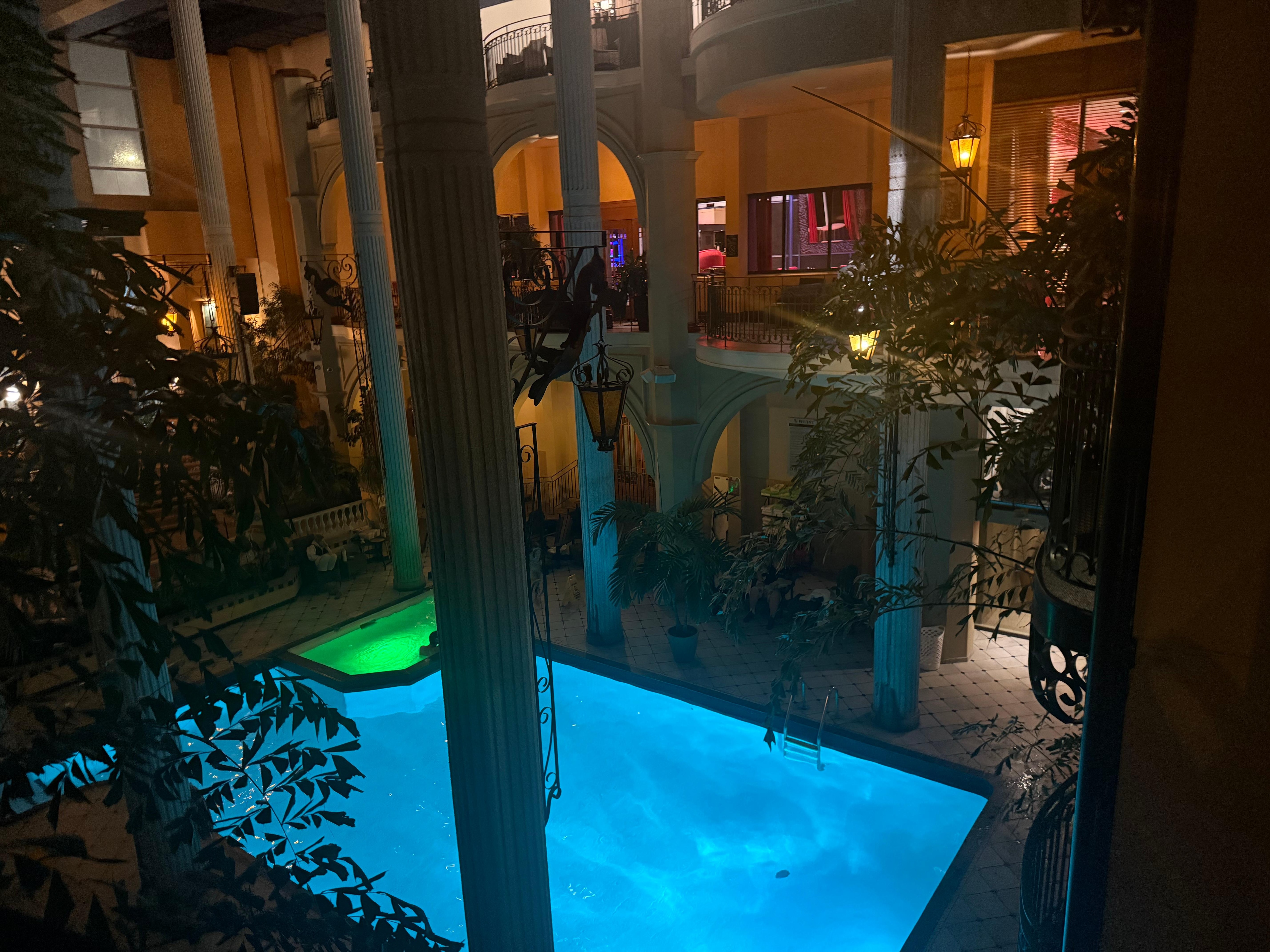 Very rare to see the  pool empty. 