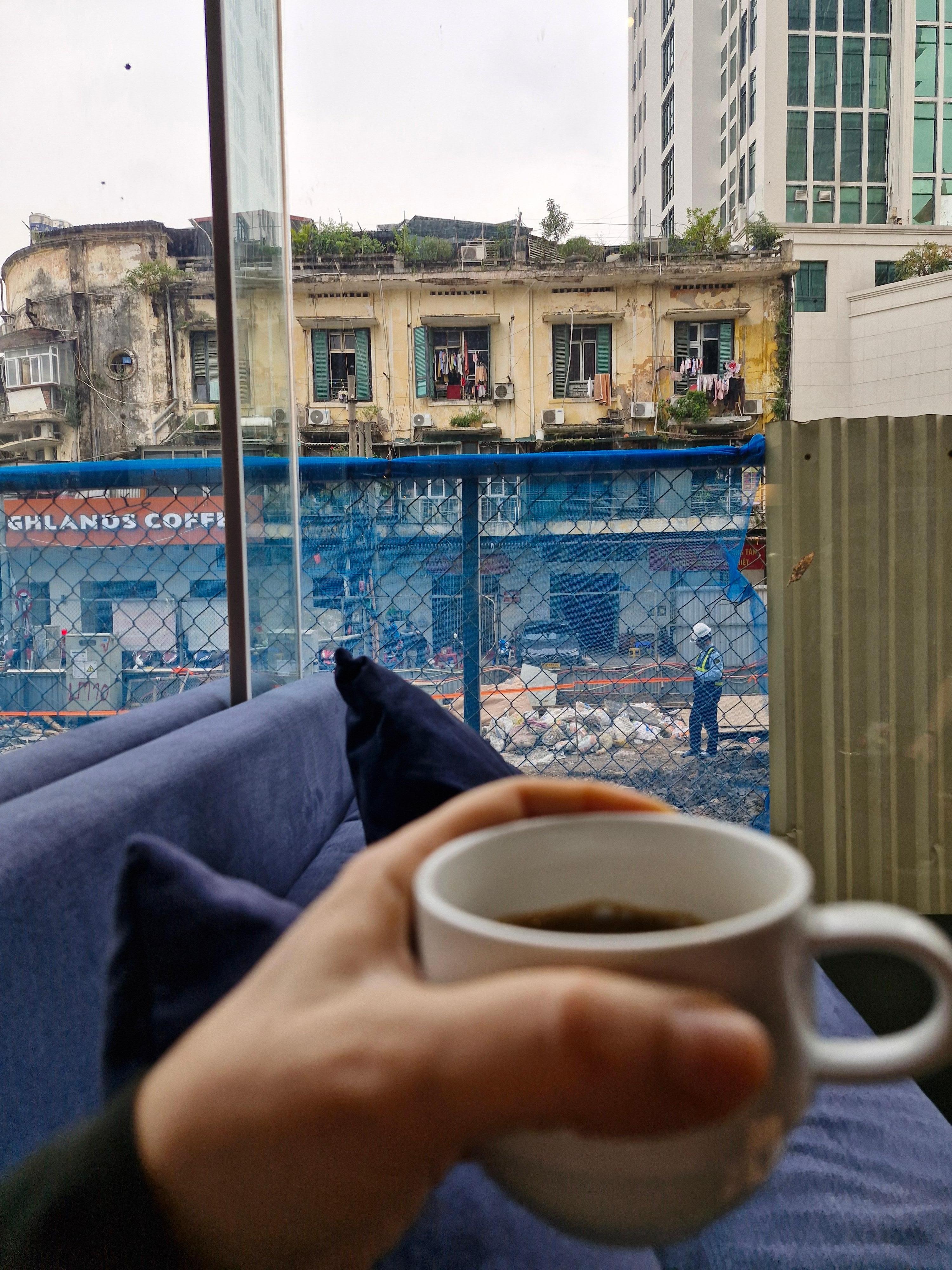 Obras do metrô junto ao hotel