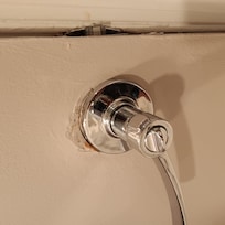 Bathroom door is hard to close, very tight fit, need to push hard to close and need to pull hard to open. See the next 6 pictures.