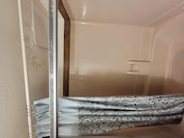 Mold in the shower and ceiling coming off.