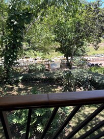 The sound of the water from the river is one of the best things