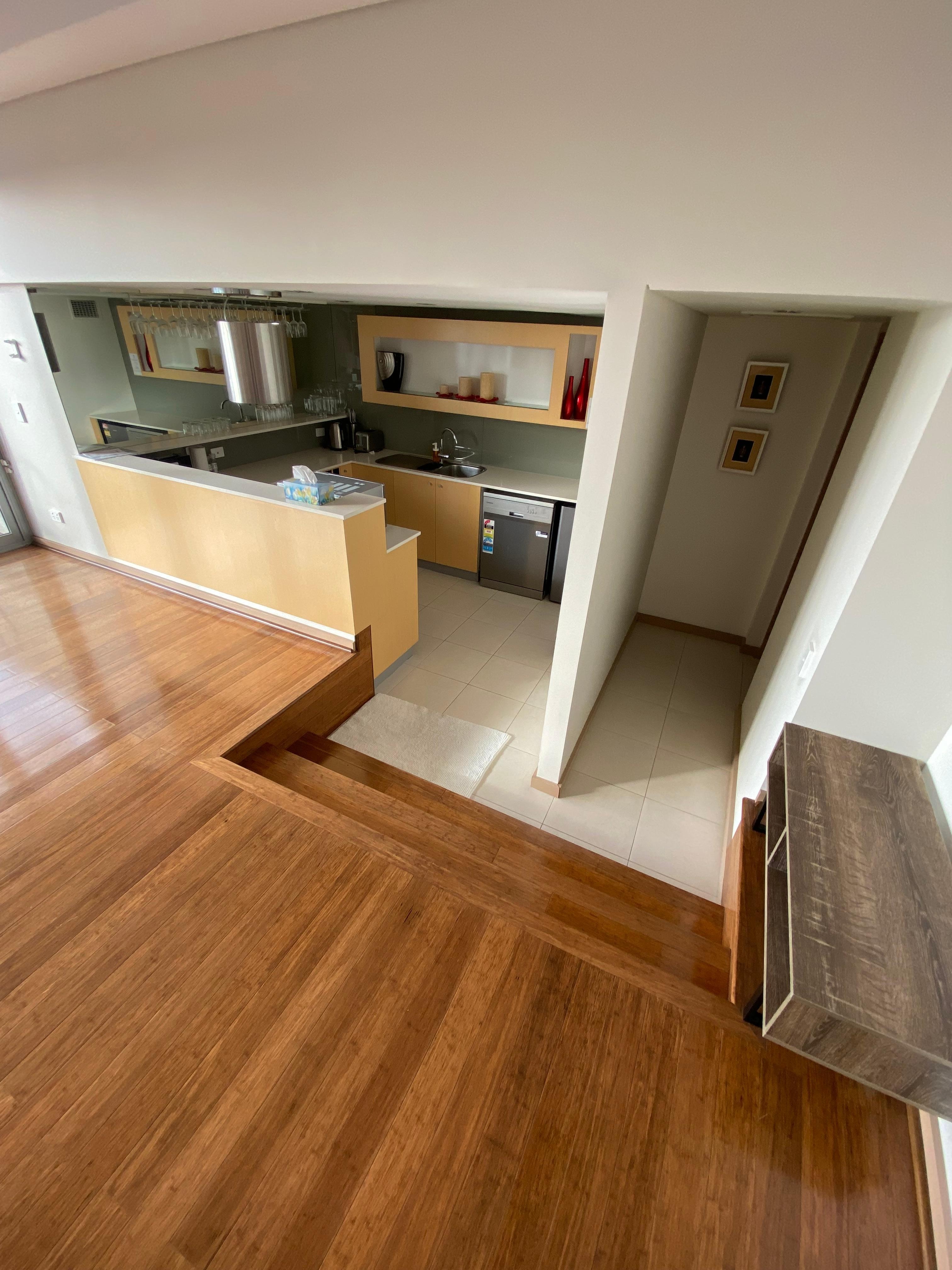 If travelling with baby/toddler check which room you are in before booking. This is the kitchen. Obviously would be fine with older kids. 