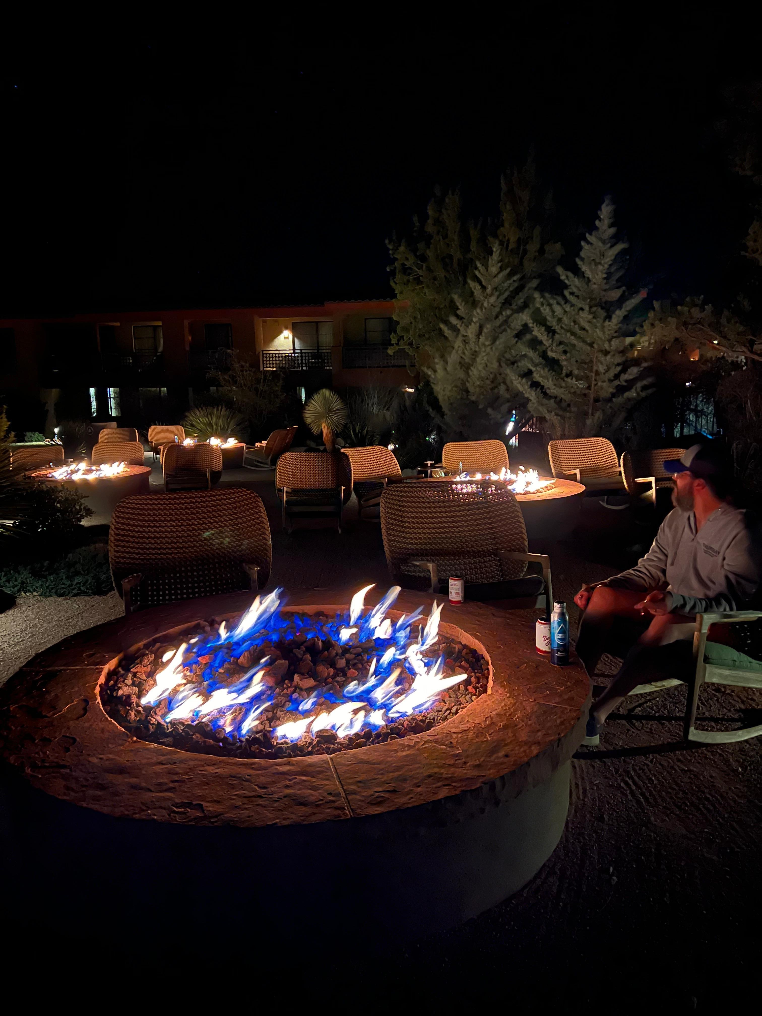 Fire pits in the courtyard area