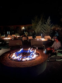 Fire pits in the courtyard area