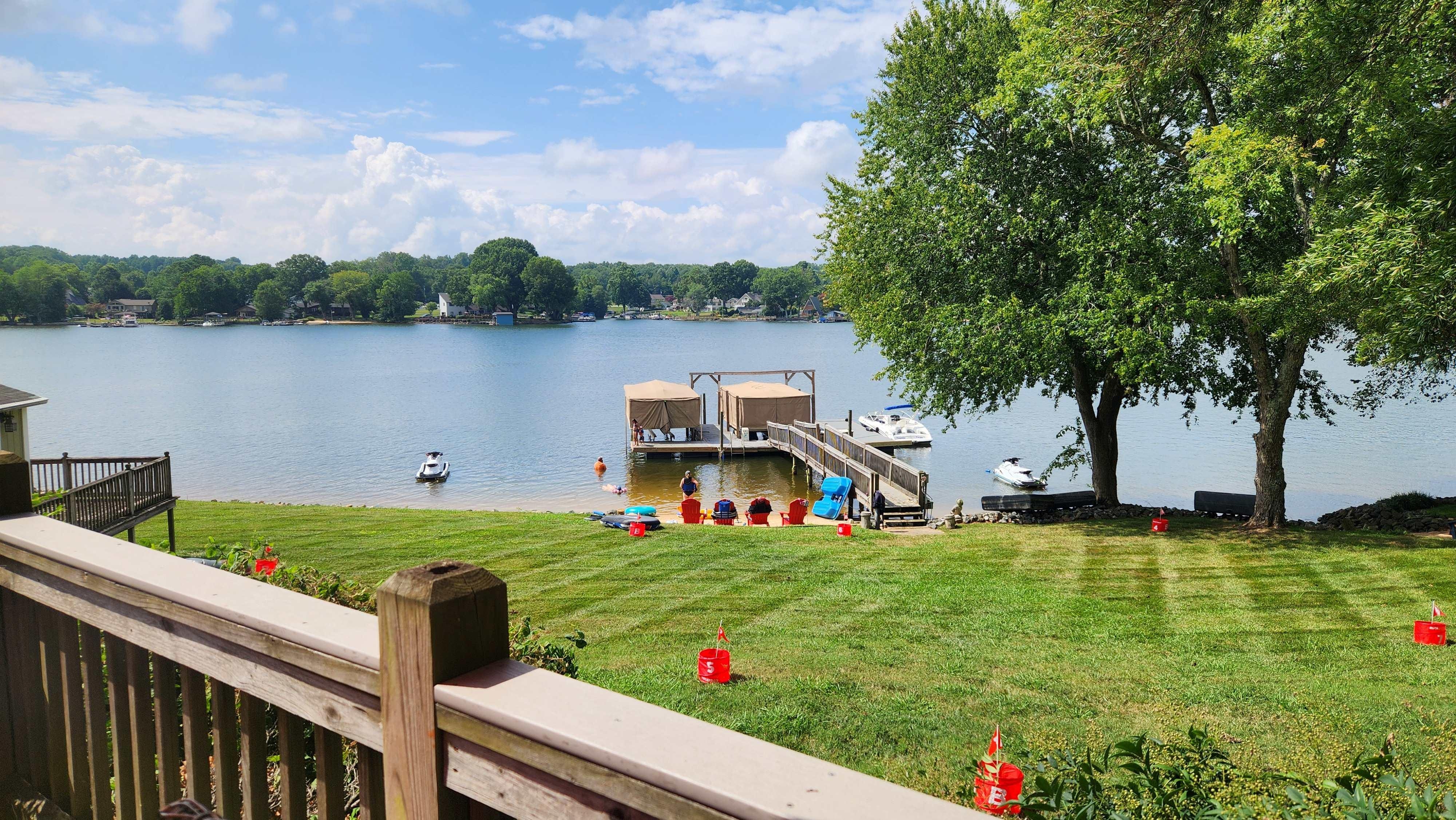From deck of the house towards the lake