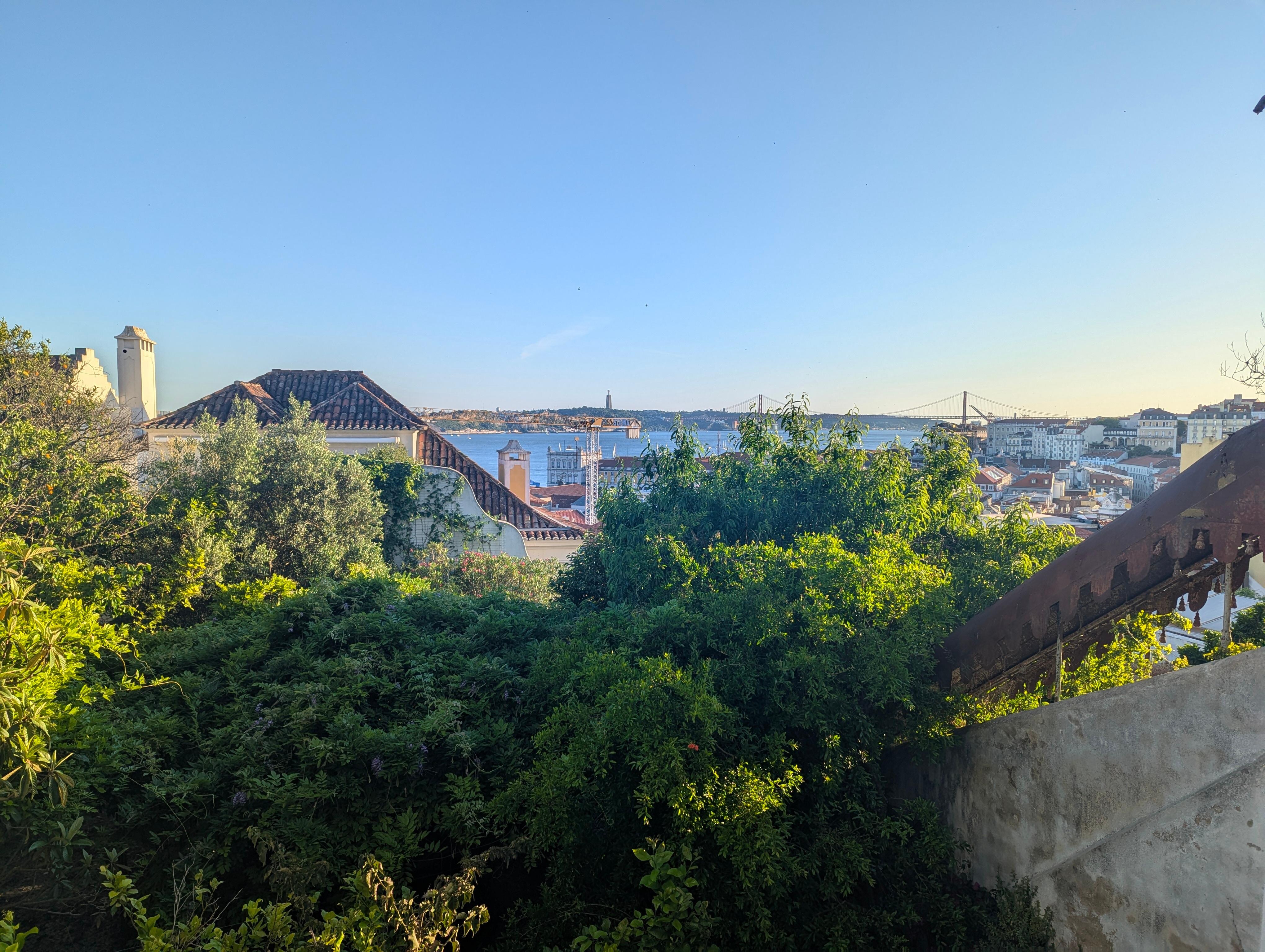 View of Ponte 25 de Abril from the patio 