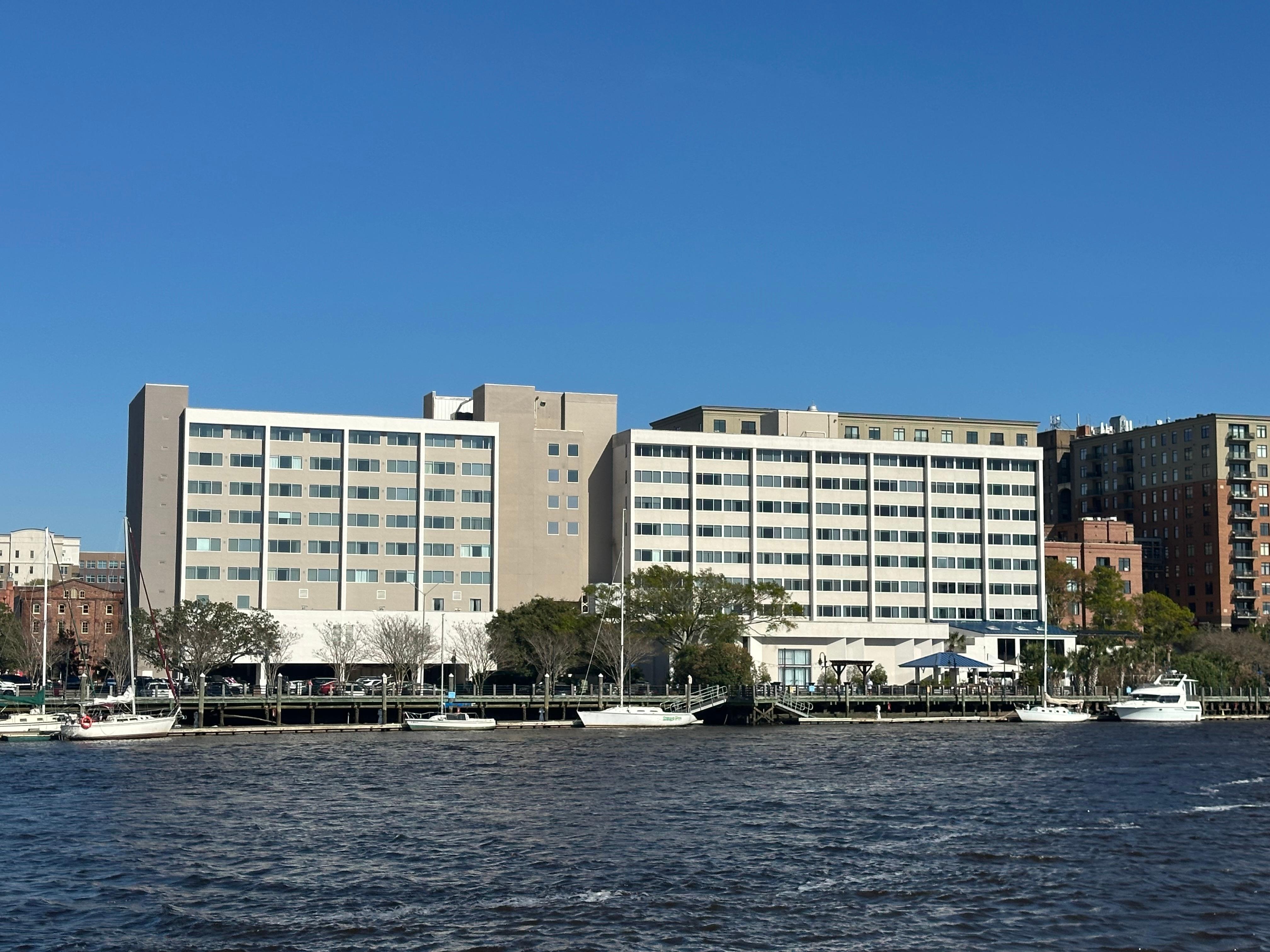 View from the River  boat on the Cape Fear River. 