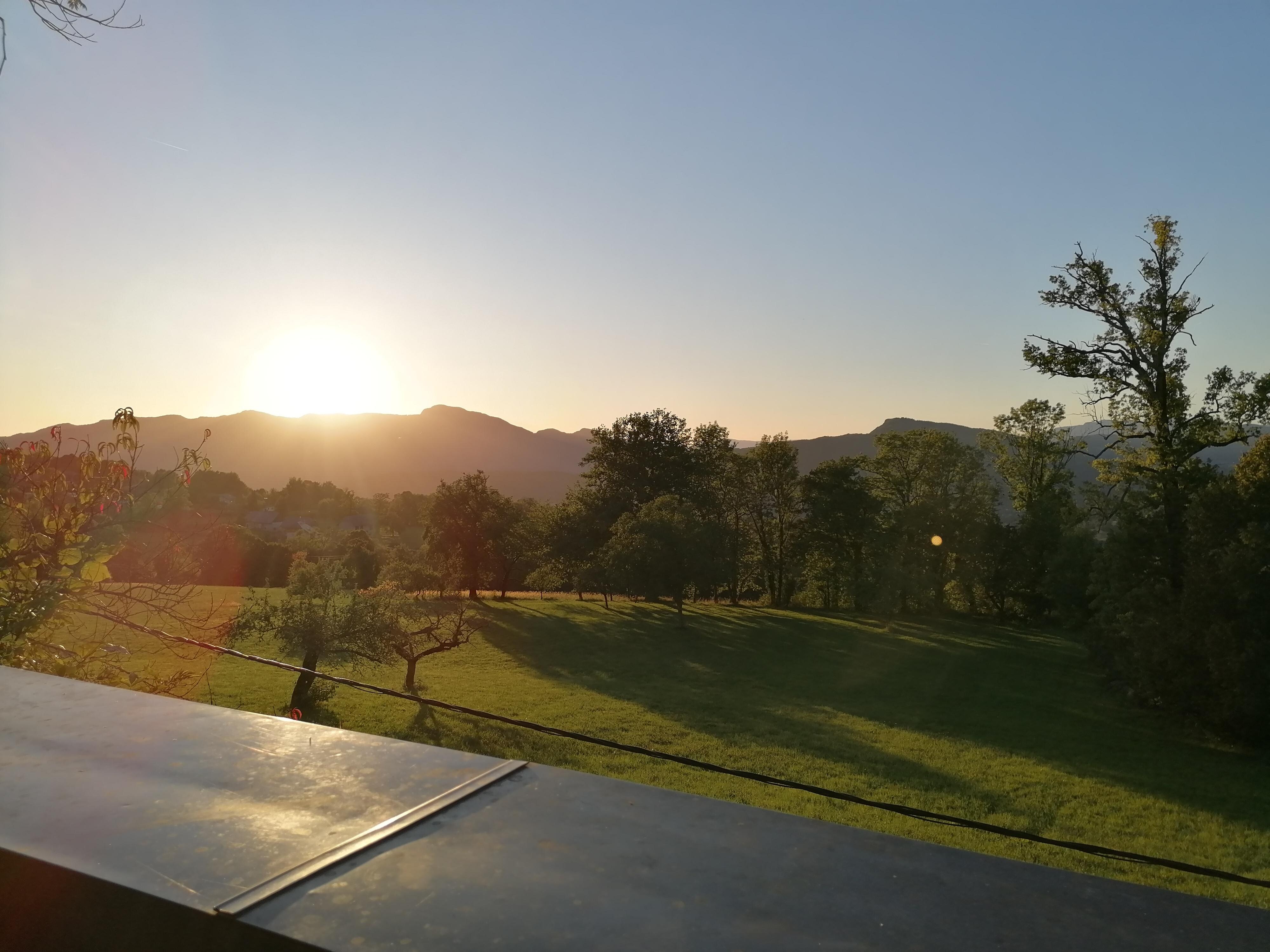 Ausblick Sonnenuntergang 