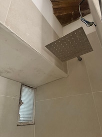 The electricity and mold at the shower