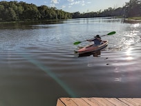 Fishing from the kayak.