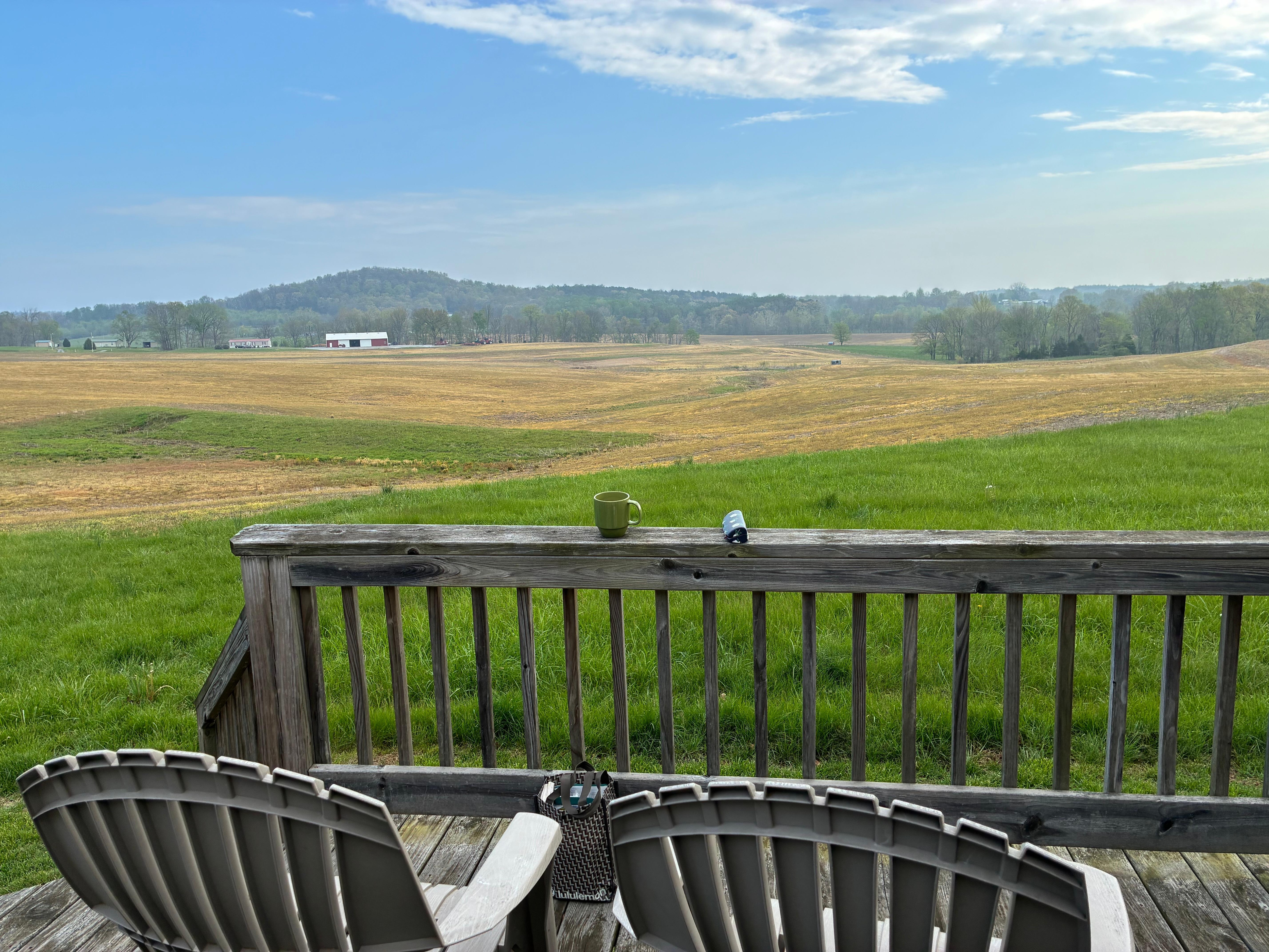 Beautiful view from the back deck.