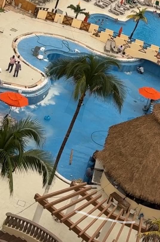 Main pool being renovated 