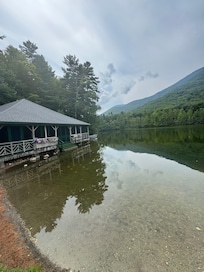 Pond is an easy walk from the house.