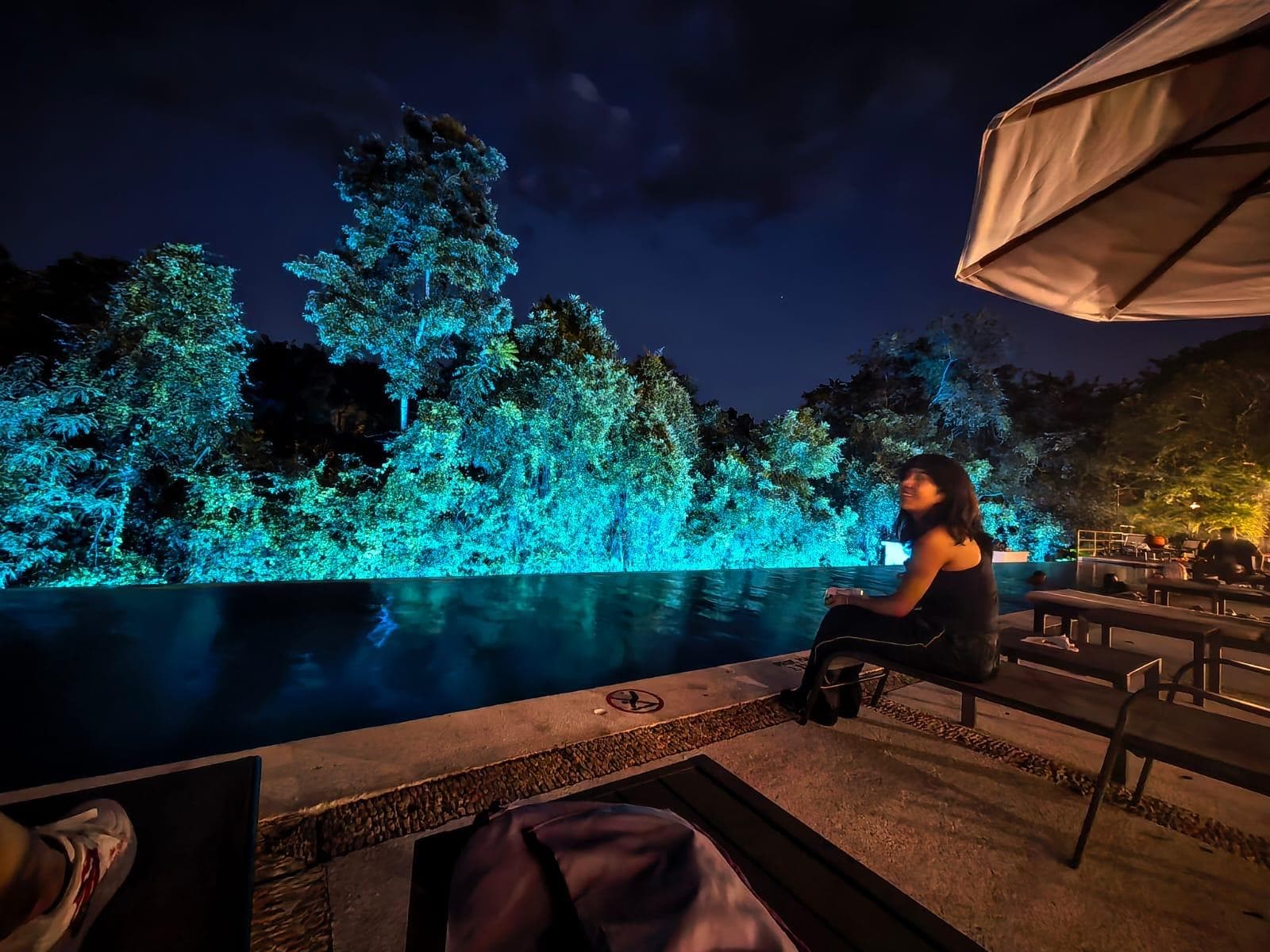 La vista en la alberca es espectacular 