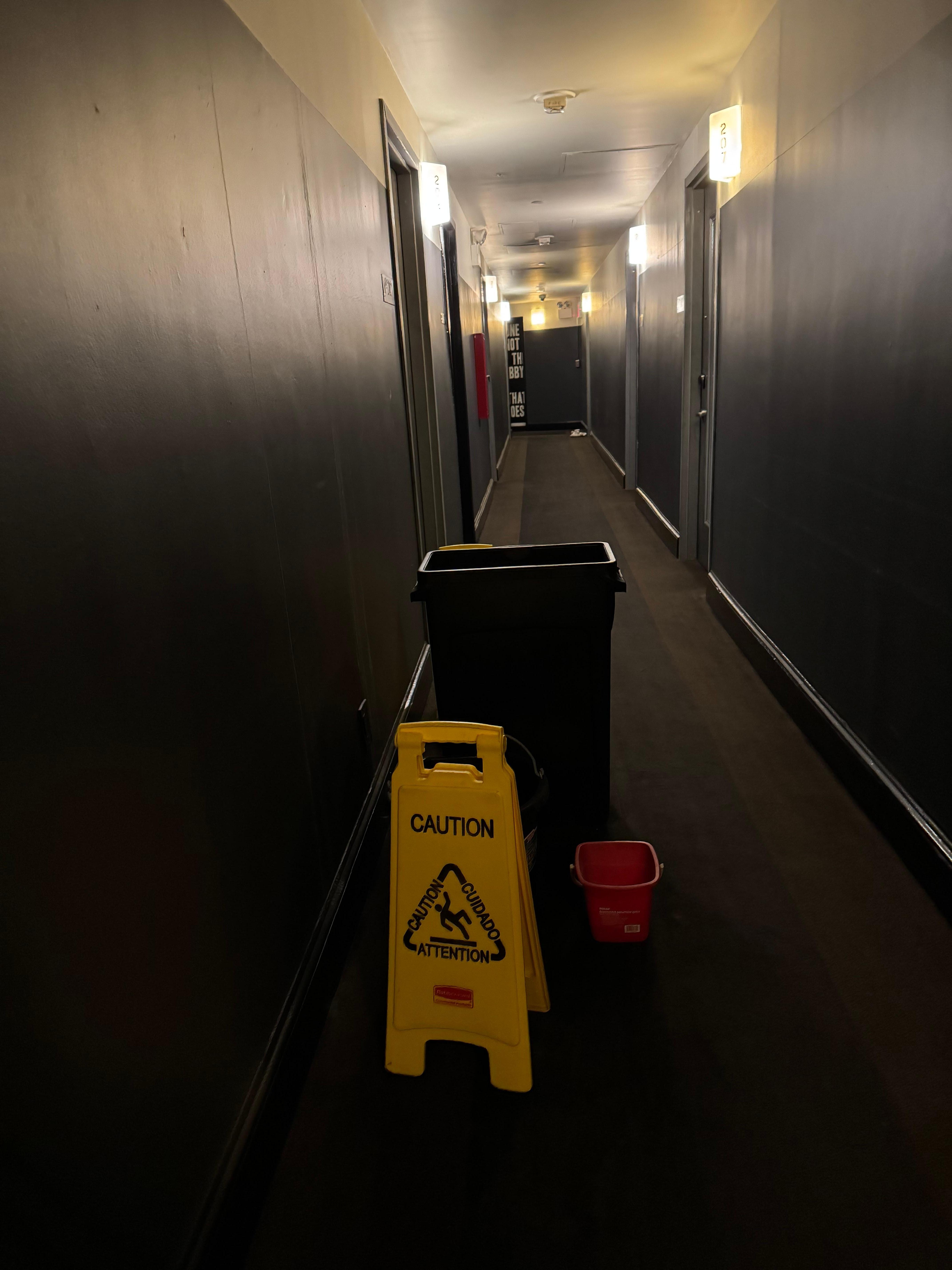 Water dripping from ceiling