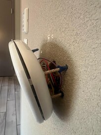 thermostat holding by wires