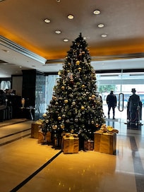 年末から年始にかけてクリスマスツリーが設置されていました。