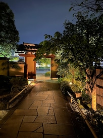 Walkway at night! Beautiful