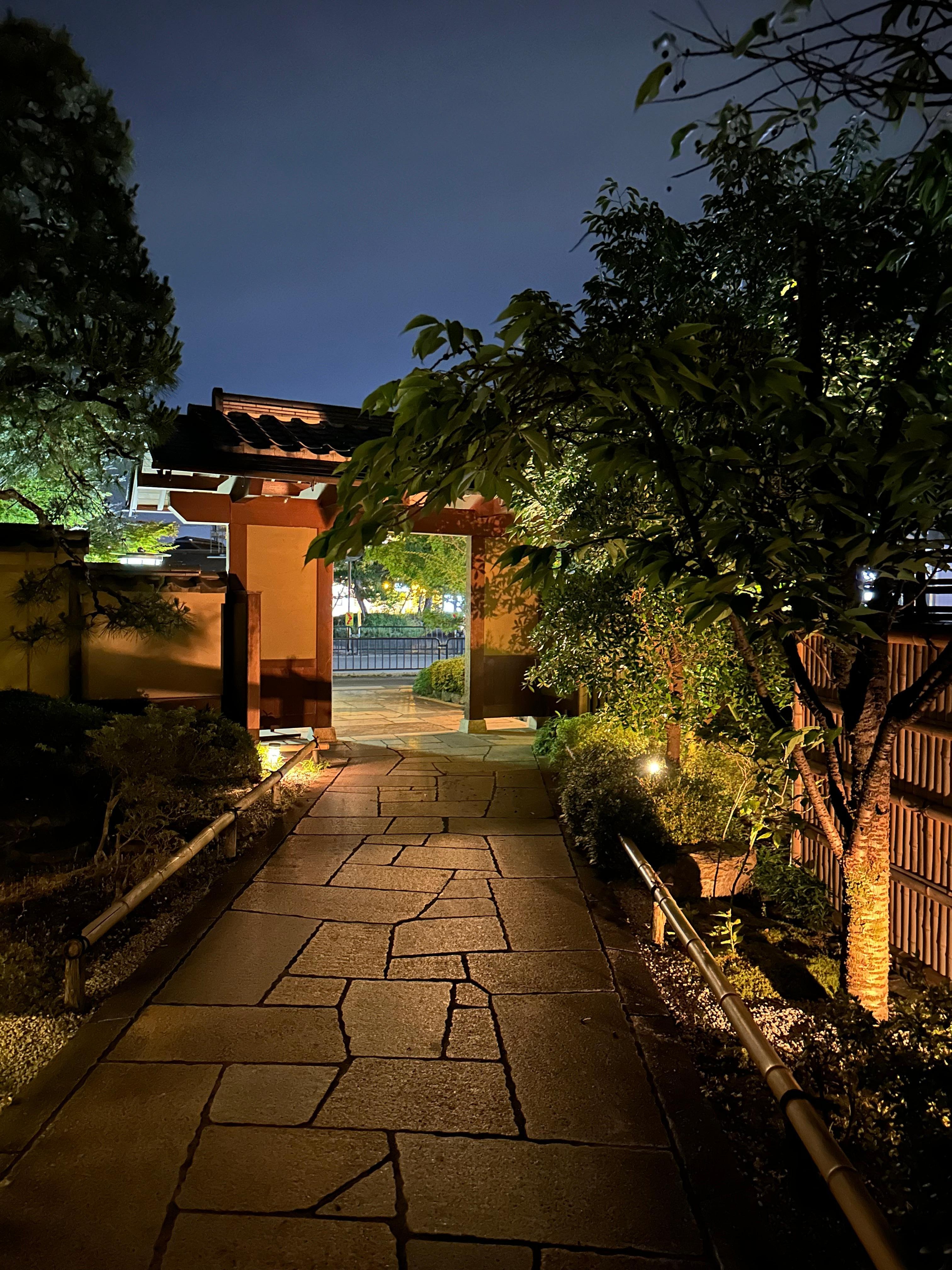 Walkway at night! Beautiful