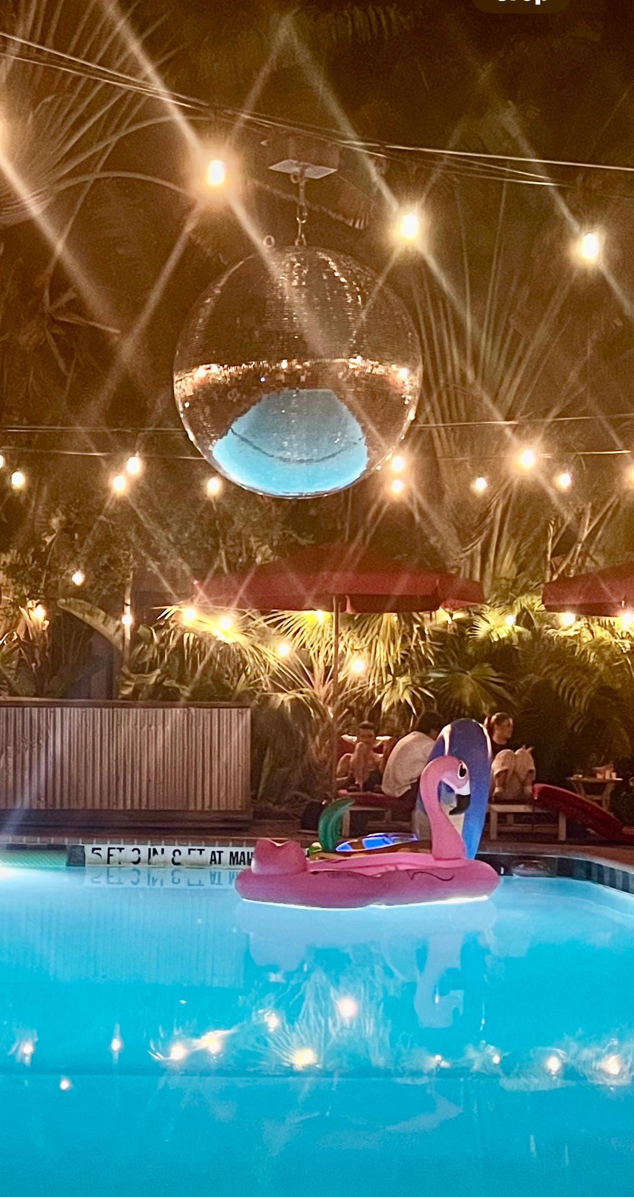 Pool at night