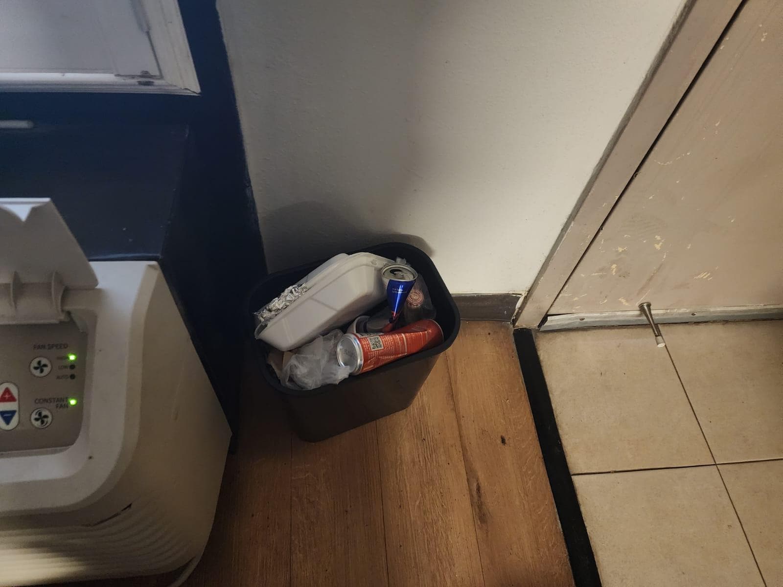 Trash left in room