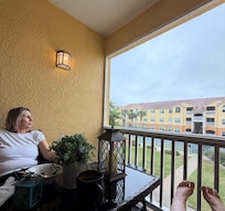 The pool is to left below.