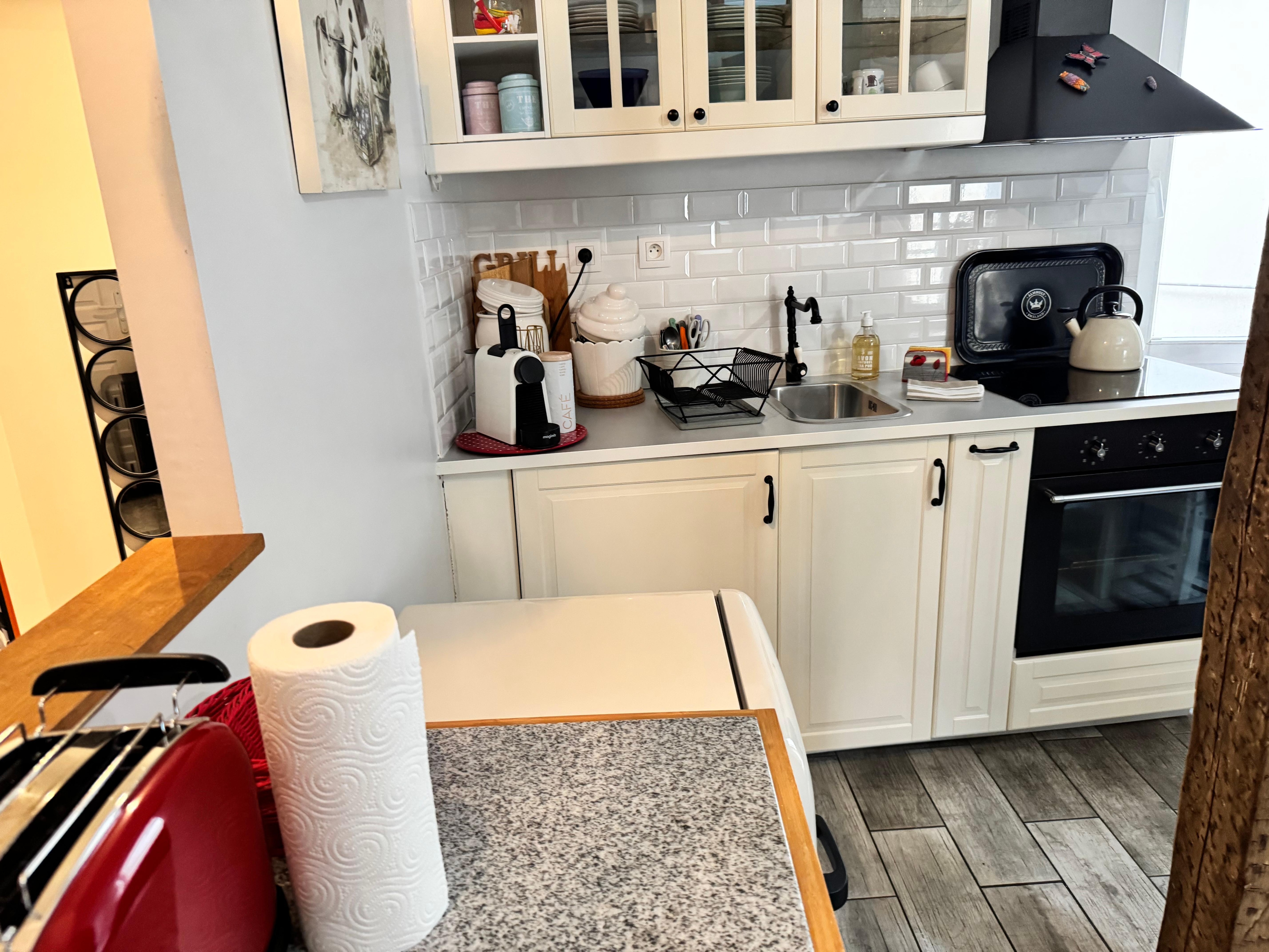 Mini fridge/kitchen area