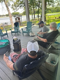 Hanging out on the porch.