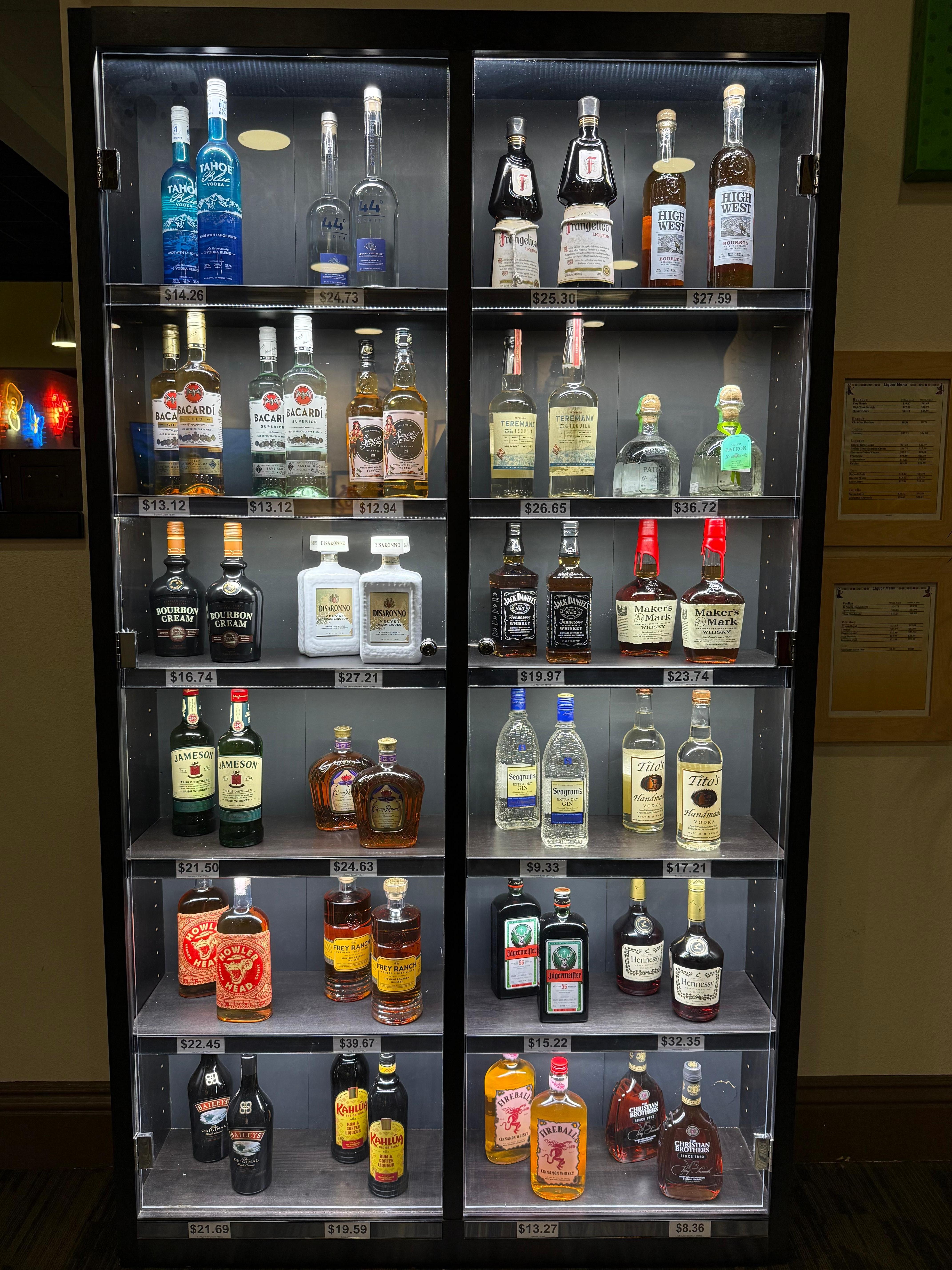 Alcohol available for purchase all though the facility at very reasonable prices 