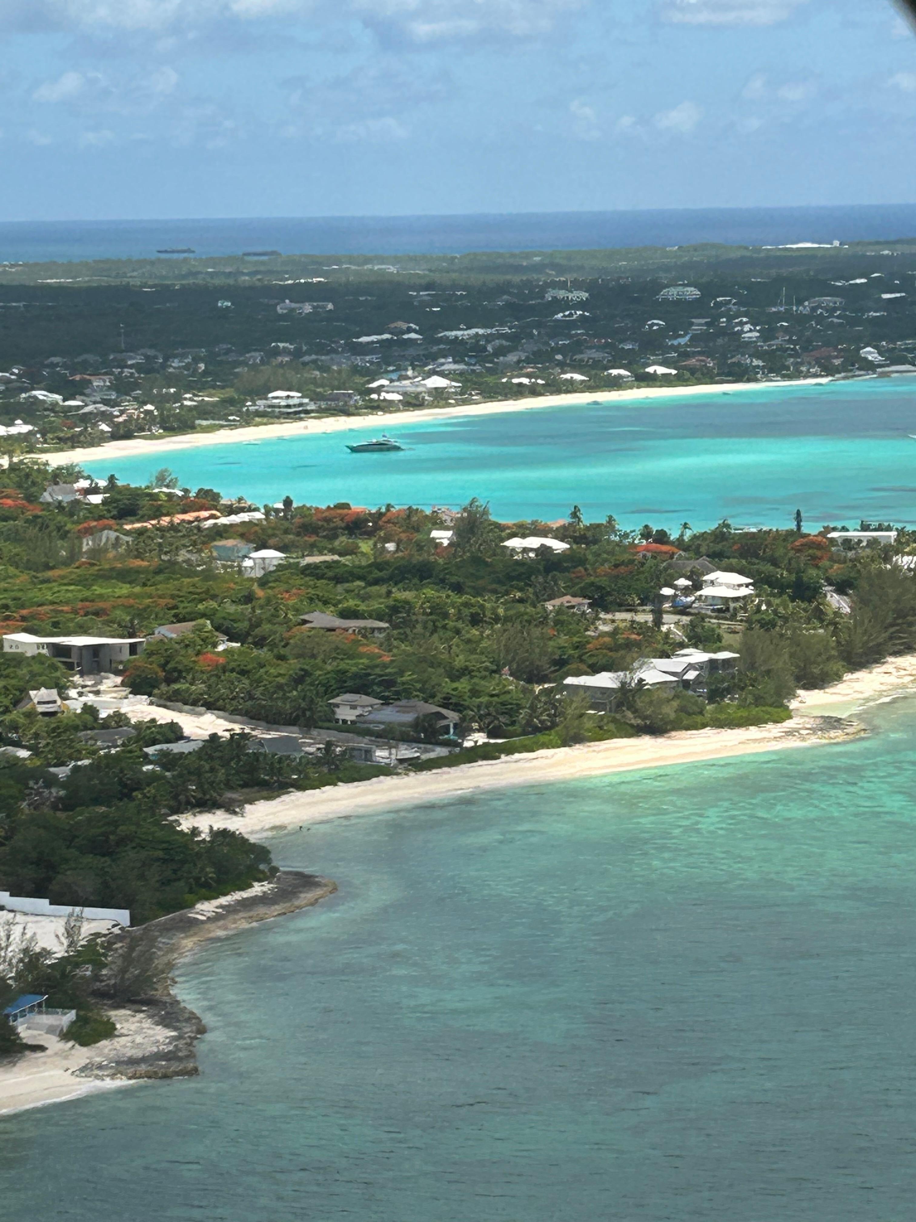 View of Nassau from the plane.