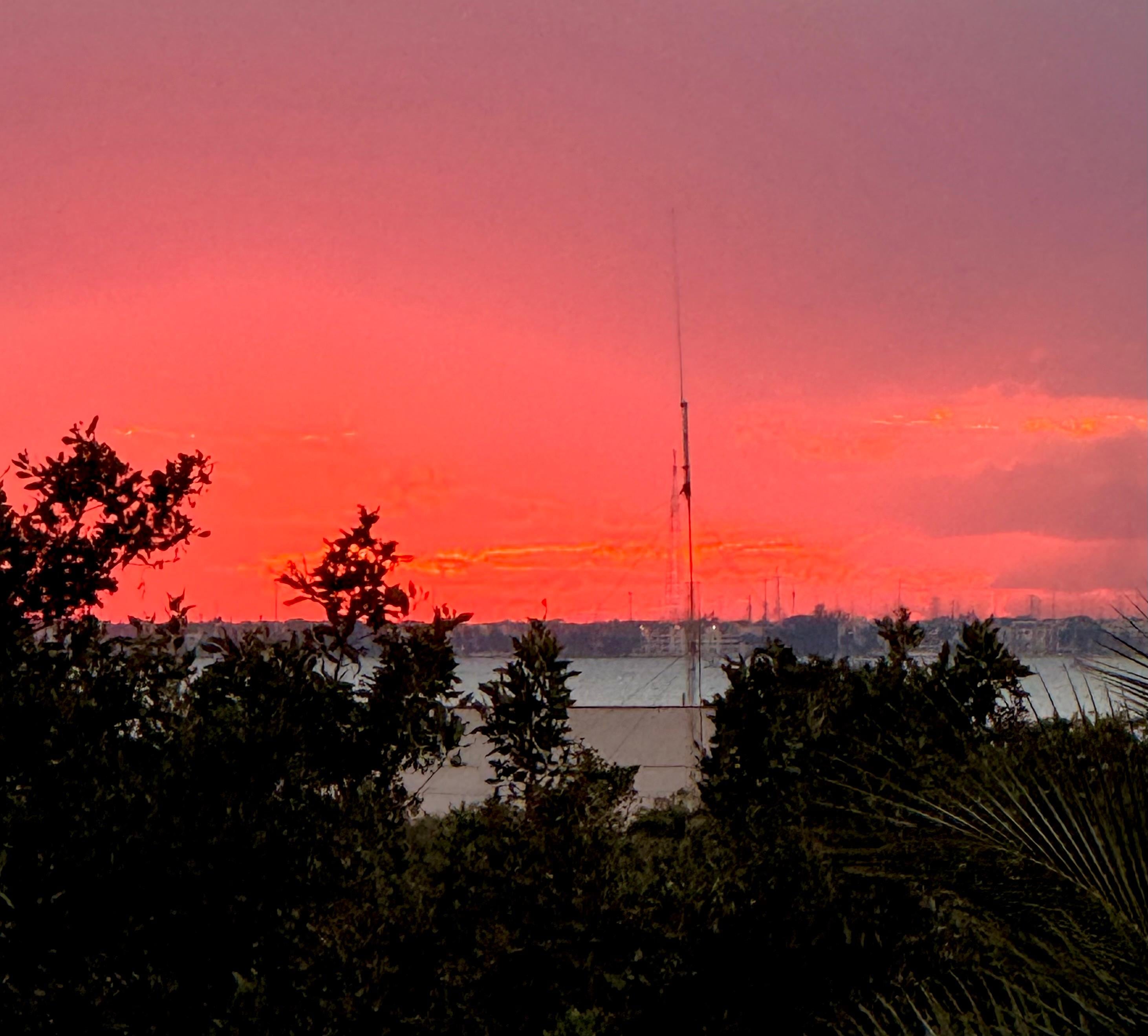 Sunset view from kitchen window 