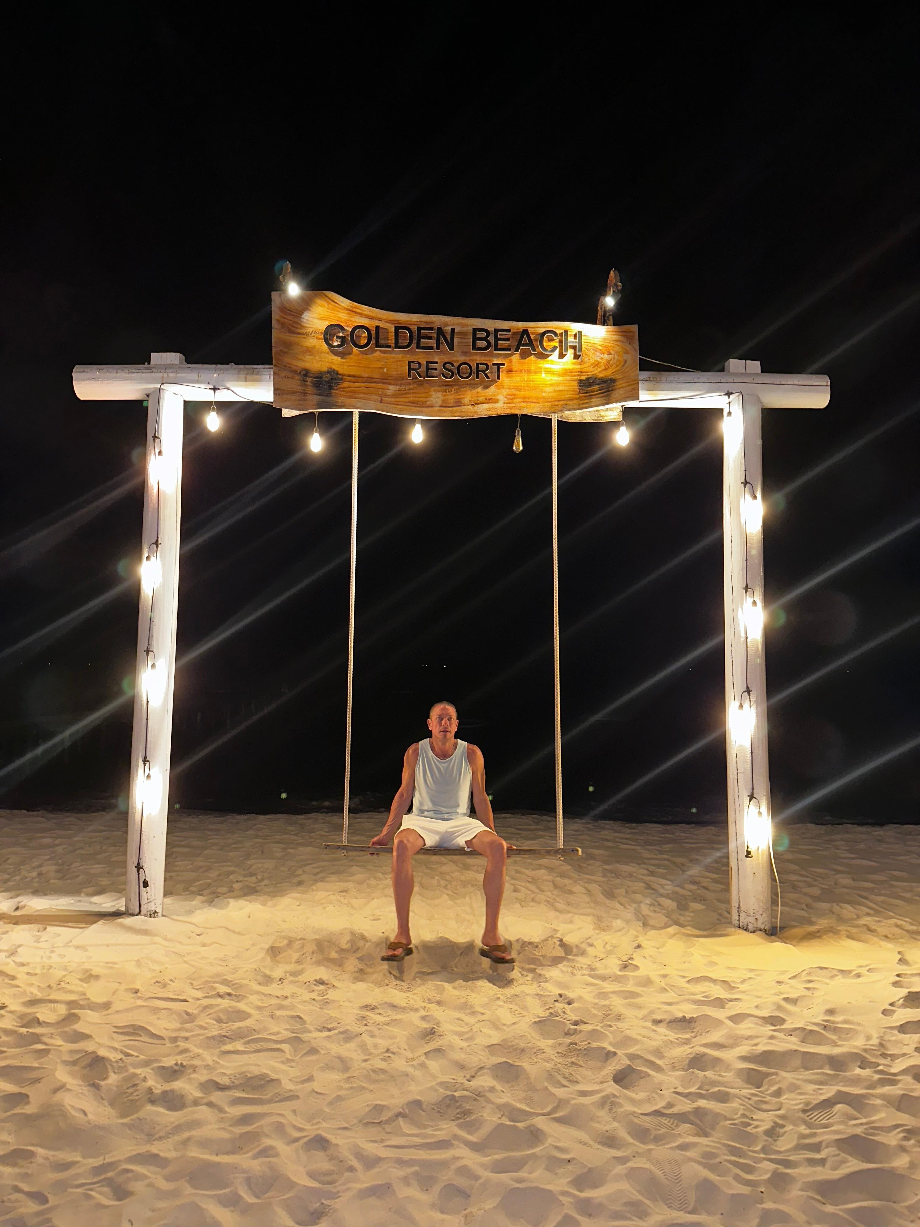 There a swing that they will take your pic on and give it to you in a cute holder for free
