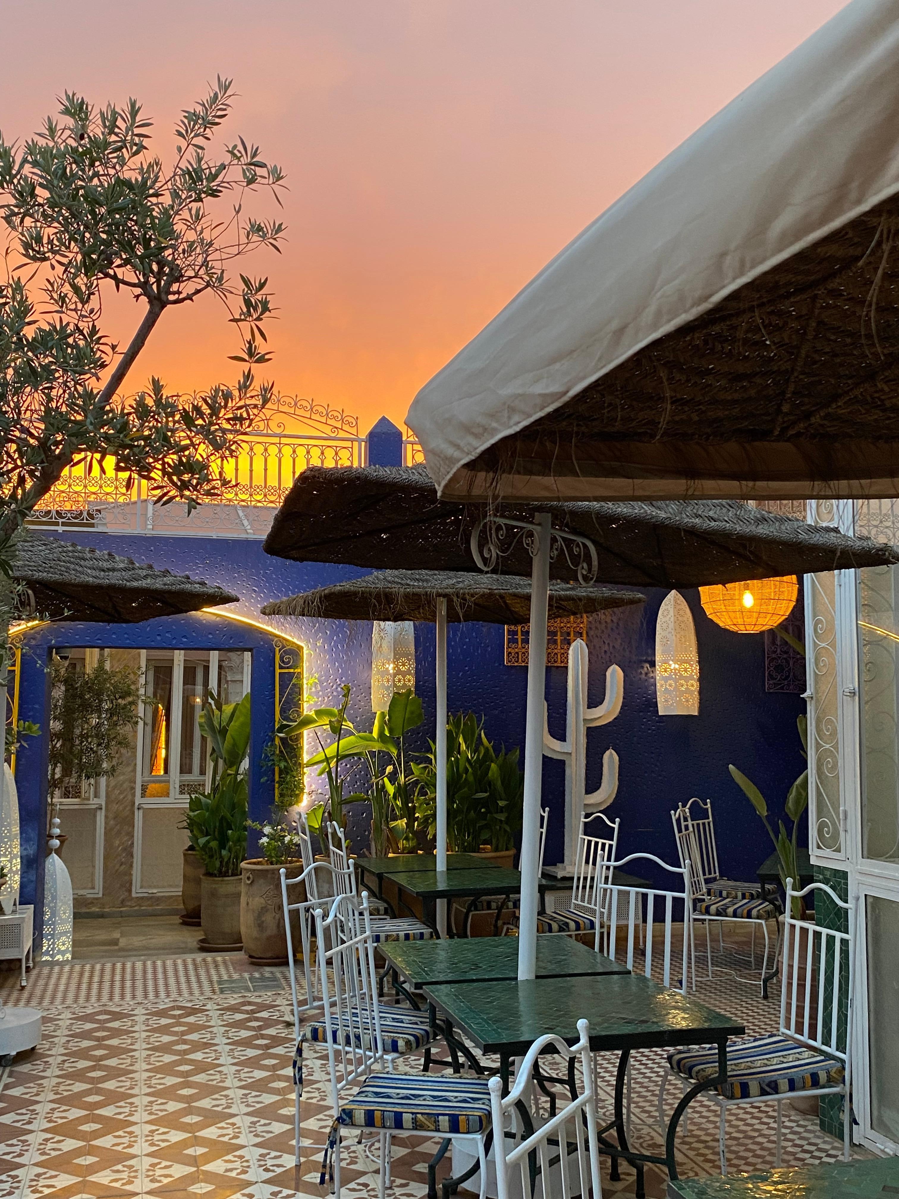 Solnedgang fra takterrassen