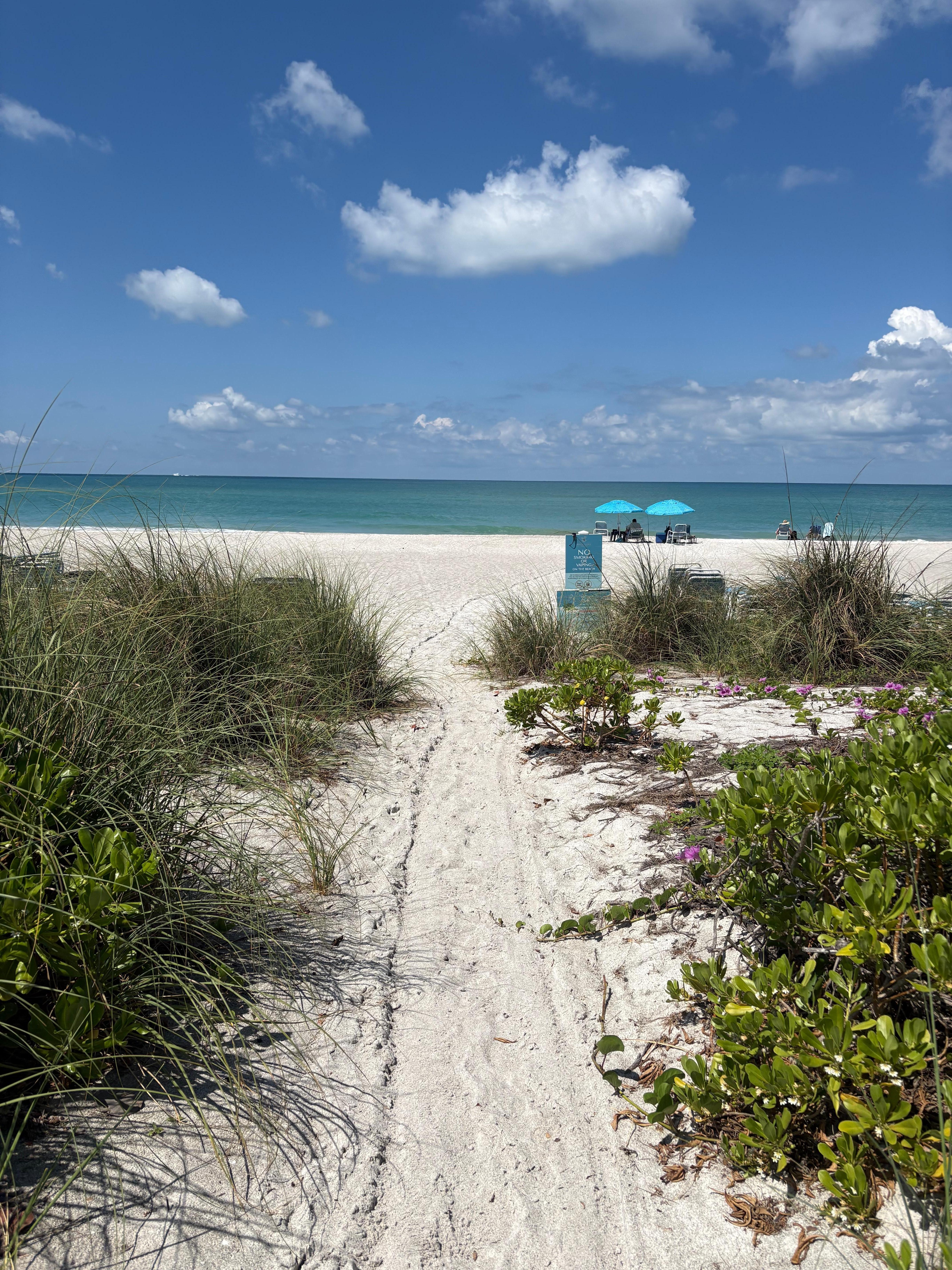Private beach